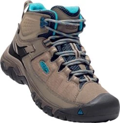 'Keen Outdoor' Women's Targhee EXP WP Mid Hiker - Brindle / Blue Coral -Dansko Shop 1017737 3Q large 1024x1024@2x