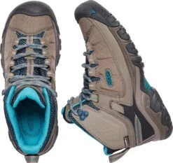 'Keen Outdoor' Women's Targhee EXP WP Mid Hiker - Brindle / Blue Coral -Dansko Shop 1017737 PLD large 1024x1024@2x