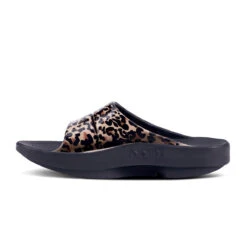 'OOFOS' Women's OOahh Slide Limited Edition - Black / Leopard -Dansko Shop 1103BLKLEOPRD 4 1024x1024@2x
