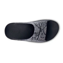 'OOFOS' Women's OOahh Slide Limited Edition - Black / Snake -Dansko Shop 1103SNAKE shot6 1024x1024@2x