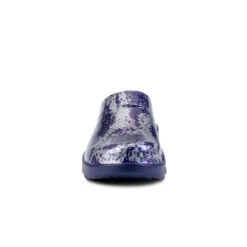 'OOFOS' Women's OOcloog Clog Limited Edition - Navy / Silver Snake -Dansko Shop 1203NVYSILSNK shot3 1024x1024@2x