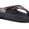 'OOFOS' Women's OOlala Thong Limited Edition - Black / Leopard -Dansko Shop 1400Leopard shot2 1024x1024@2x