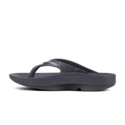 'OOFOS' Women's OOlala Luxe Thong - Glitter Black -Dansko Shop 1401BLKGlitter shot4 1024x1024@2x