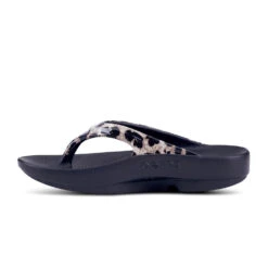 'OOFOS' Women's OOlala Thong Limited Edition - Black / Cheetah -Dansko Shop 1403BLKCHEET shot4 1024x1024@2x