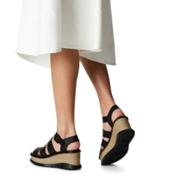 'Sorel' Women's Joanie III Ankle Strap Sandal - Black / Black -Dansko Shop 1986391 010 a9 presetHigh Res JPEG 300DPI 1024x1024@2x