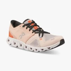 'On Running' Women's Cloud X 3 - Rose / Sand -Dansko Shop 60.98691 cloud x 3 fw22 rose sand w g6 1024x1024@2x