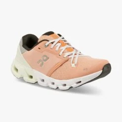'On Running' Women's Cloudflyer 4 - Peach / Aloe -Dansko Shop 71.98669 cloudflyer 4 fw22 peach aloe w g6 1024x1024@2x