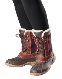 'Baffin' Women's Jasper Insulated WP Boot - Red / Black Plaid -Dansko Shop JASPER RAF ONFOOT 1024x1024@2x